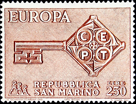   1968  . Europa (C.E.P.T.) 1968 - Key .